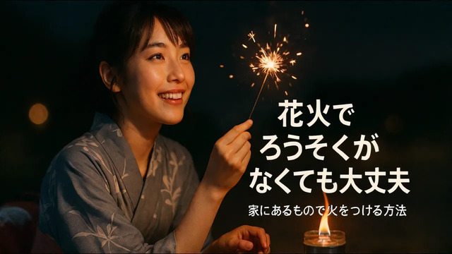花火でろうそくがない時の方法