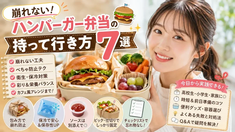 ハンバーガー弁当の持って行き方